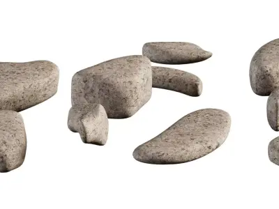Garden Stone Set 3D model
