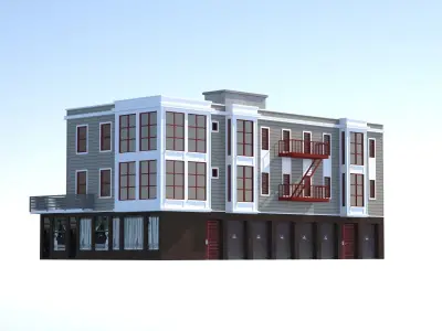 Residential Buildings Pack Low-poly 3D model
