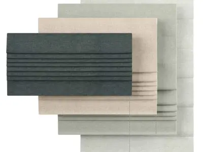 Roman Curtains 30 English Blinds Solo 3D model