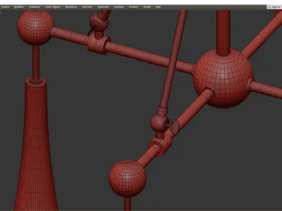 TUPELO CHANDELIER Low-poly 3D model