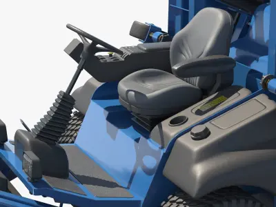  Large Area Lawn Mower Folded Configuration Blue 