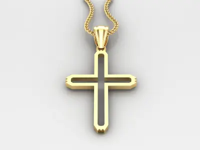Cross Light Gold 4CP026 3DM STL 3D print model