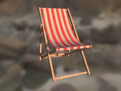 Beach Pack Low-poly 3D model