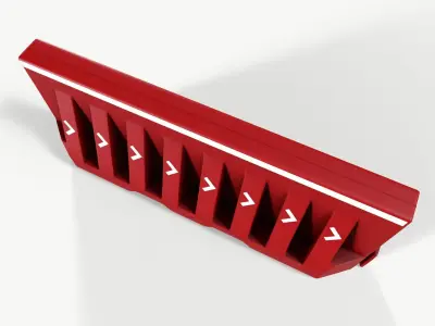 Plastic Road Barrier Low-poly 3D model