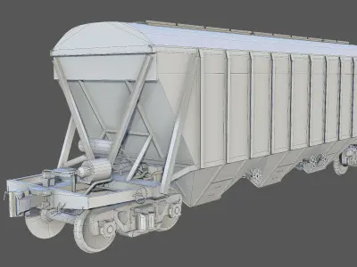 Railroad Cars Set 3D Model Pack