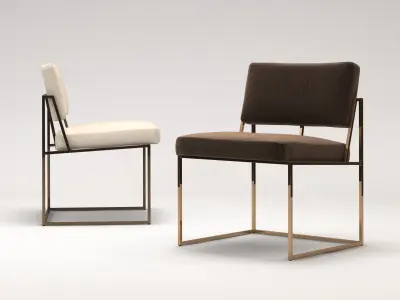1188 Armless Chair 3D model