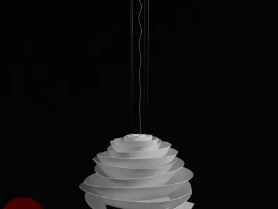 Hanging Spiral Rose Lamp 3D model