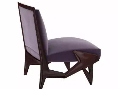 Important and Unique Ico Parisi Lounge Chair 3d model 3D model