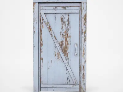 Door Two variants of textures Free low-poly 3D model