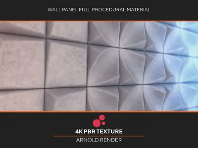 Wall panel  Full Procedural material 3D model