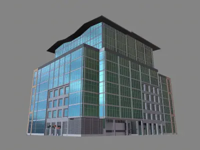 400 Howard Street Building San Francisco Low-poly 3D model