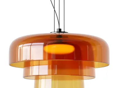 Nordic Designer Creative Medieval Glass Pendant Lights Low-poly 3D model