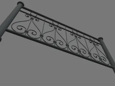Fence 01 Low-poly 3D model purchase