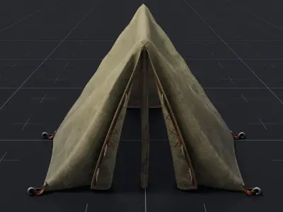 Camping Tent  Low-poly 3D model