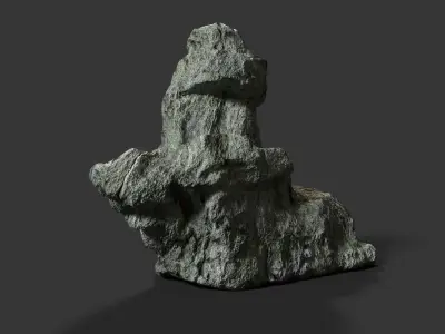 Rock Cliff Low-poly 3D model