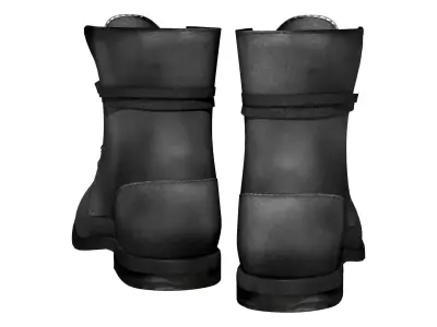 Mens Casual Combat Boots Low-poly 3D model