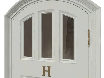 Entrance classic door 37 3D model