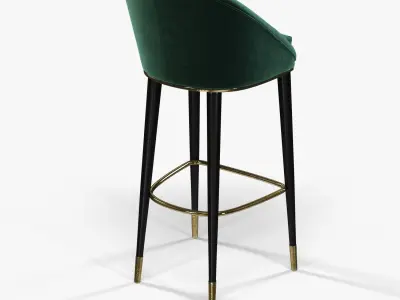 Brabbu Malay bar chair 3D model