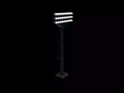 Stadium lights collection 02 3D model