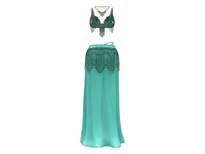 Belly Dancing Outfit Low-poly 3D model