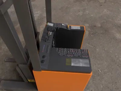 Forklift with Panel - Low Poly - LastGamer Low-poly 3D model