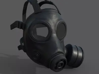 Gas mask helmet 3d model  Low-poly 3D model