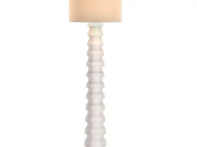 Sequence White Plaster Floor Lamp 3D model