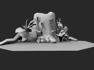 Tree Trunk Low Poly Low-poly 3D model