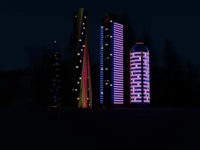 Sky scrapers 3D model