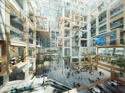 Modern Mixed-Use Skyscraper Complex 3D model