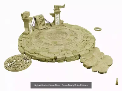 Stylized Fantasy Environment Pack - Modular Platforms  Pavilions