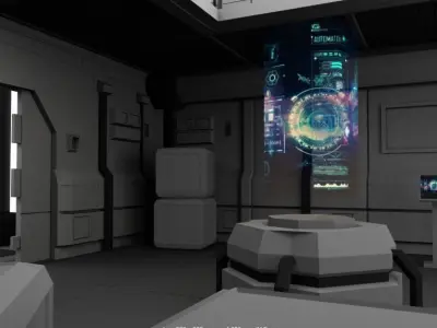 Scifi enviroment pack Low-poly 3D model