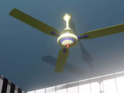 Roof Fan Low-poly 3D model