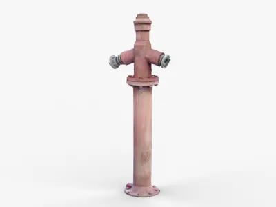Fire Hydrant 4 Low-poly 3D model