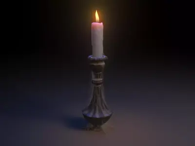 Old Candlestick Free 3D model
