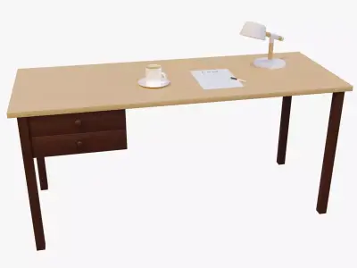 Office Desk 3D model shop