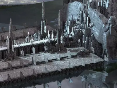 Frozen Walkways of Valhalla Kit bash 3D model