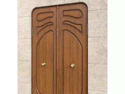 Entrance classic door 144 3D model