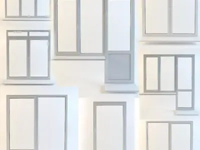 Window set of windows and doors 3D model