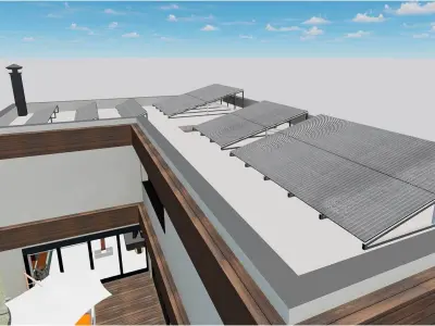 Photovoltaic Solar Panels 3D model