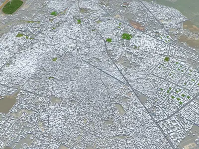 Meerut Uttar Pradesh India 25km Low-poly 3D model