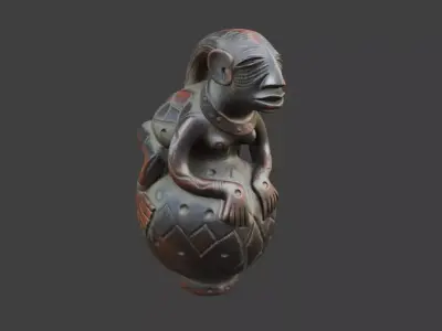 Mystical Vessel Low-poly 3D model