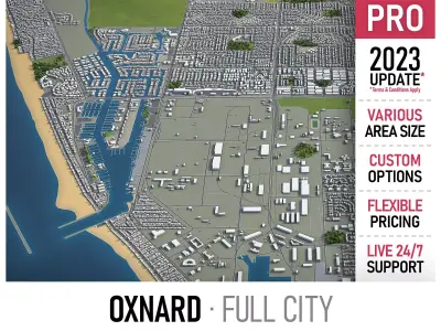Oxnard  Low-poly 3D model