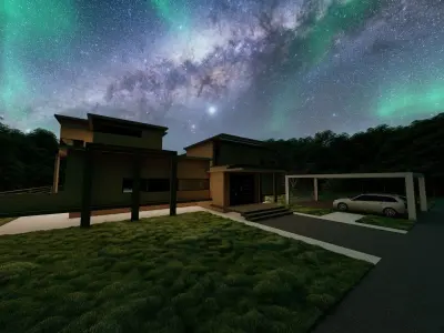 Casa Scene-villa-modern house 3D model 85