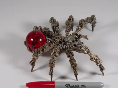 Steampunk Orb Spider 3D print model
