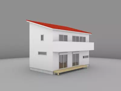 House model for background 40 Low-poly 3D model