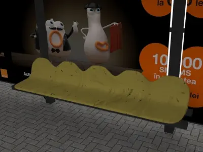 Small bus stop v1 3D model