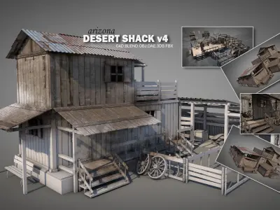 Arizona Desert Shack v4 3D model