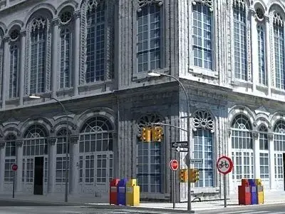 Low poly city block 25 Low-poly 3D model