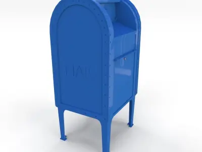 Mailbox Lowpoly PBR Low-poly 3D model